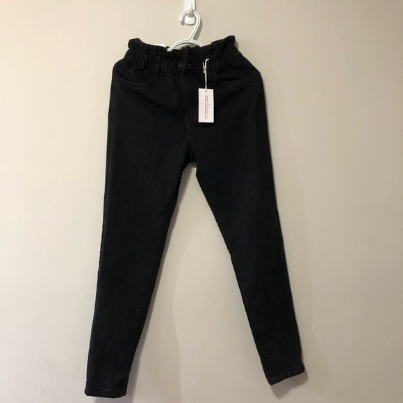 BNWT Paper Bag Waist, SWS denim co Black Jeans. Sz XS. - Picture 6 of 9